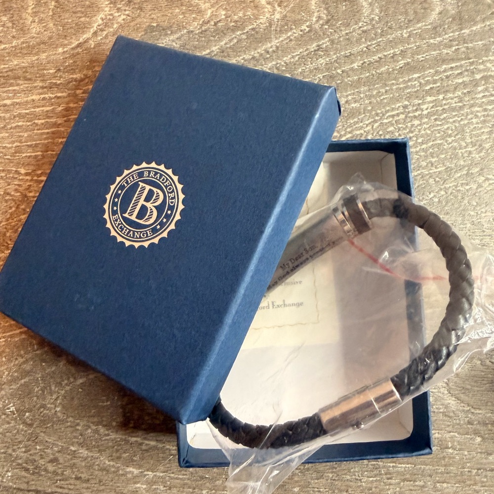 The Bradford Exchange Black Bracelet with Silver Accents